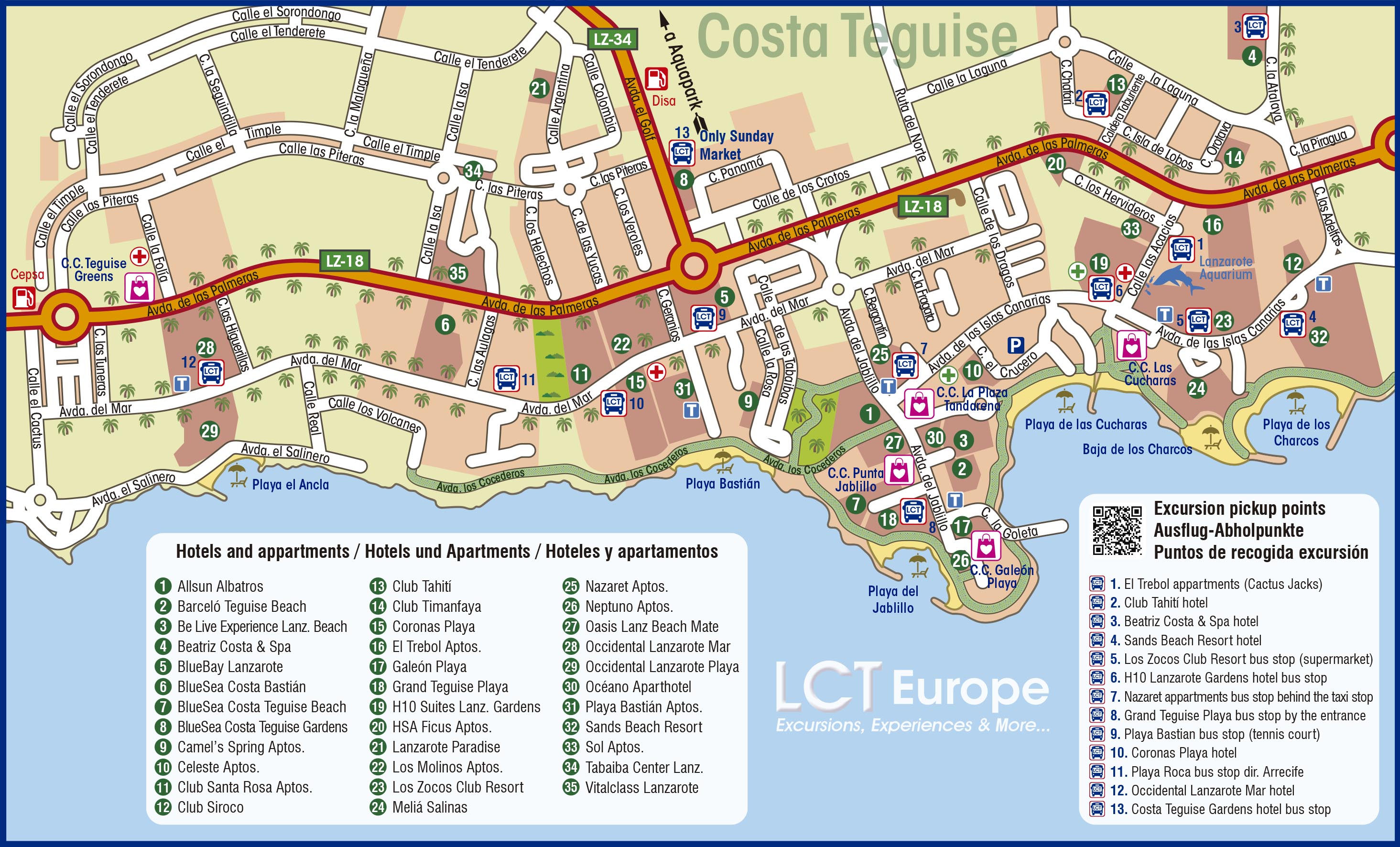 Mapa de Costa Teguise